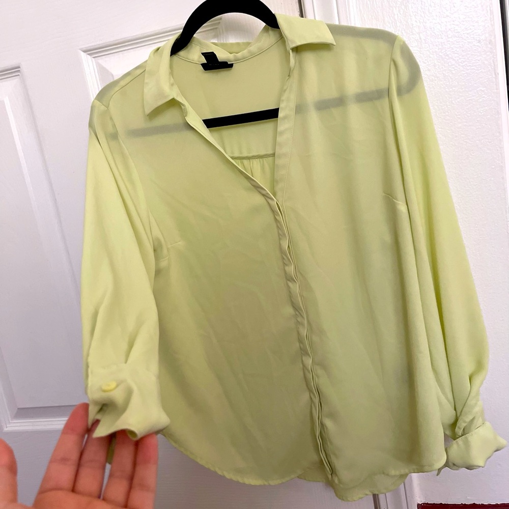 Mint Green Blouse with Buttons